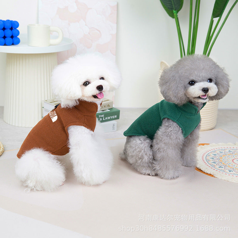 秋冬用ペットベスト犬服ペットフリース服トラクションウォームベスト