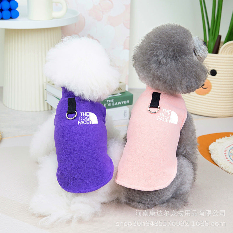秋冬用ペットベスト犬服ペットフリース服トラクションウォームベスト
