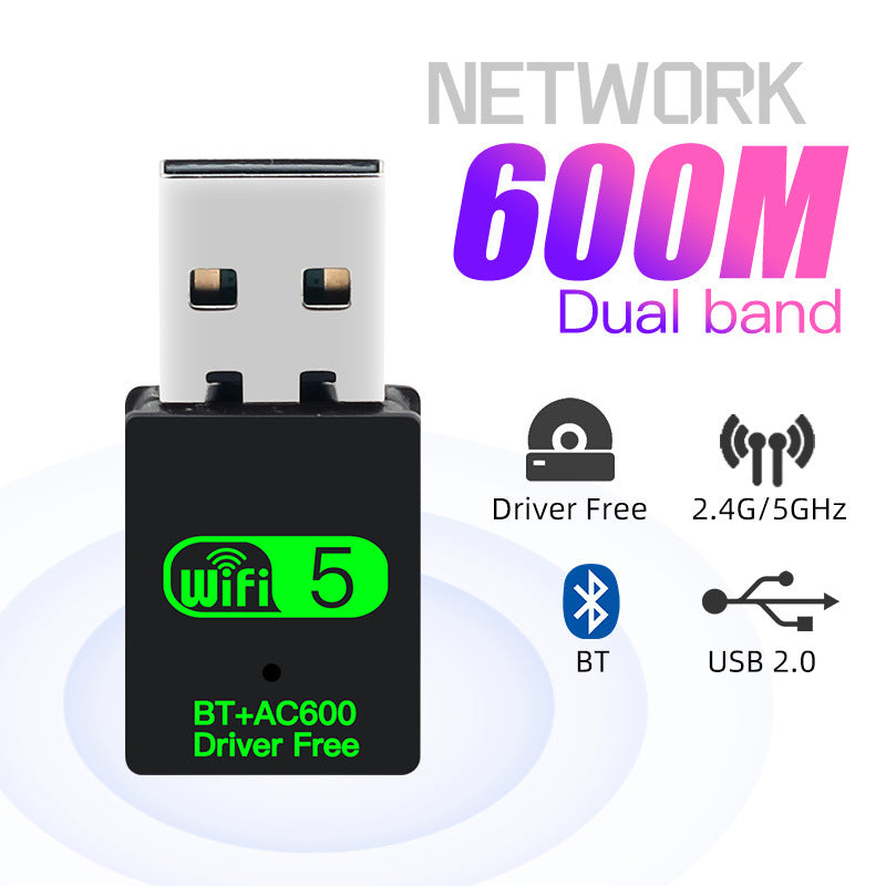 2.4g/5.8gデュアルバンドBluetoothワイヤレスネットワークカードUSBインターフェースコンピュータ4g受信ミニコンピュータネットワークカード