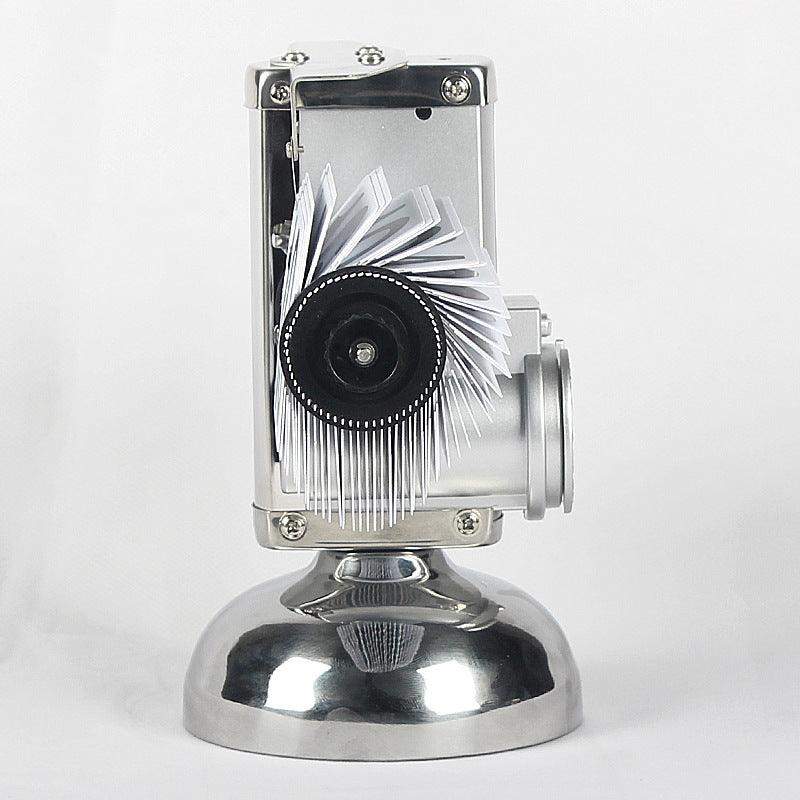 小型バランス自動シングルフットダブルフットページめくりテーブルクロックデスクベッドサイドテーブルクロッククラシッククリエイティブクロックメタル振り子時計