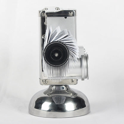 小型バランス自動シングルフットダブルフットページめくりテーブルクロックデスクベッドサイドテーブルクロッククラシッククリエイティブクロックメタル振り子時計