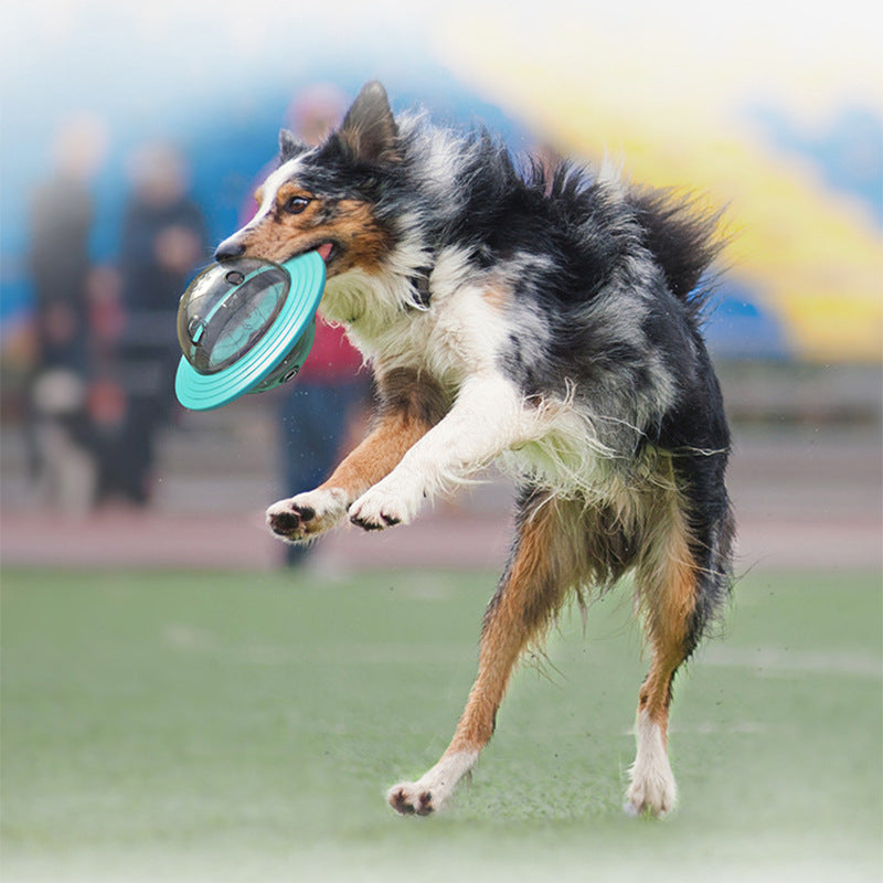 人気の犬と猫のおもちゃ、漏れるフードボール、歯ぎしりと噛みつきパズル、セルフエンターテイメントフライングソーサー、噛みつき抵抗のトレーニングペット用品