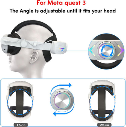 国境を越えた新しいMeta quest3ヘッドセットRGB電子調整ヘッドセット8000mAh VRヘッドセットVRアクセサリー