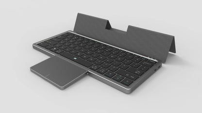 新着ワイヤレス Bluetooth キーボード タブレット 電話 コンピューター PU レザー 隠しタッチパッド ポータブル