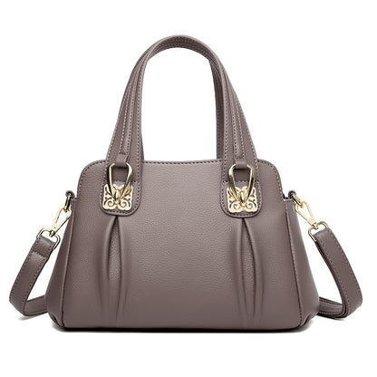 バッグ 新作 中高年女性 カジュアル ソフトレザー 大容量 メッセンジャーバッグ ファッション トレンド ハンドバッグ レディースバッグ