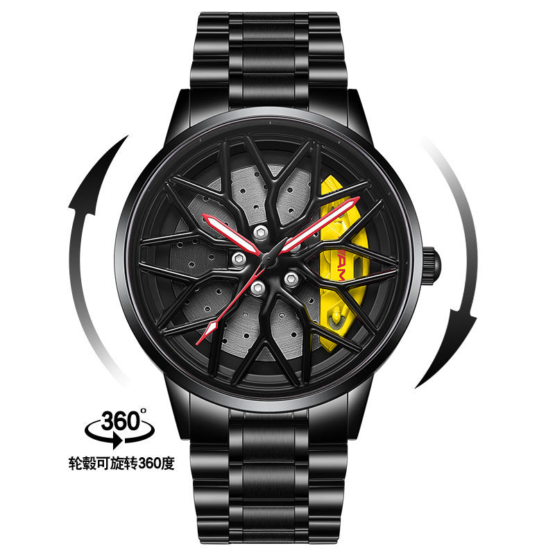 SVJドロップシッピングメンズ腕時計ハイエンド本物ホイールウォッチ立体中空C63鍛造メンズ腕時計クォーツ時計