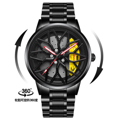 SVJドロップシッピングメンズ腕時計ハイエンド本物ホイールウォッチ立体中空C63鍛造メンズ腕時計クォーツ時計