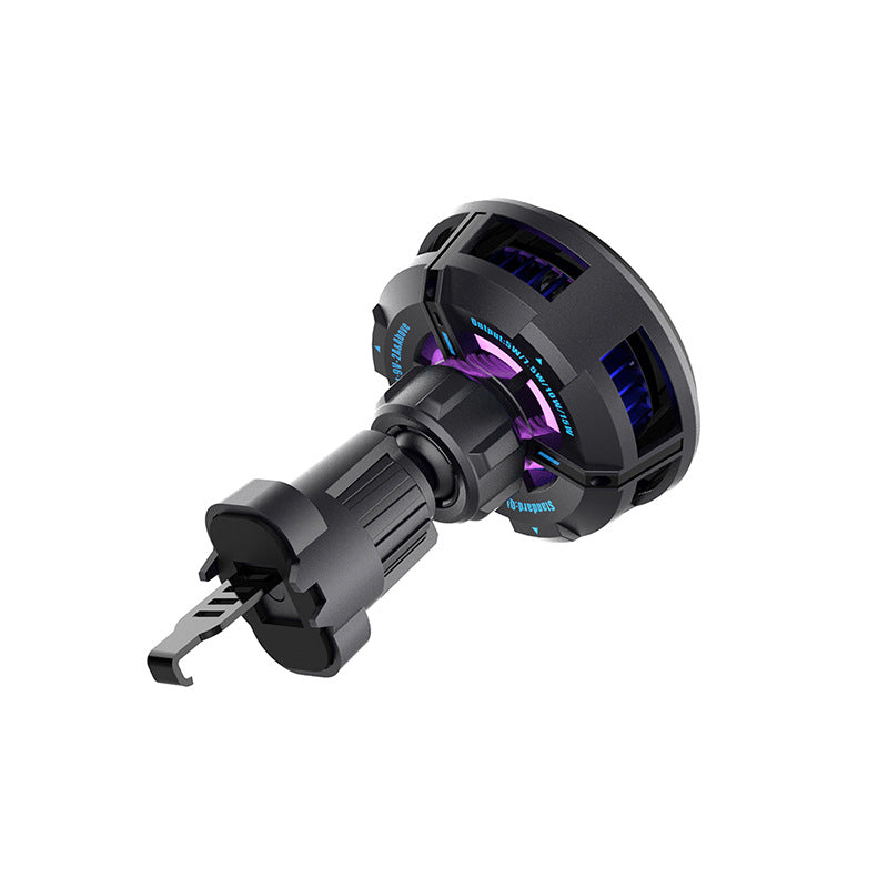 QI2.0車載用携帯電話ワイヤレス充電器、磁気冷却半導体放熱、Apple 15W急速充電に最適