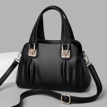 バッグ 新作 中高年女性 カジュアル ソフトレザー 大容量 メッセンジャーバッグ ファッション トレンド ハンドバッグ レディースバッグ