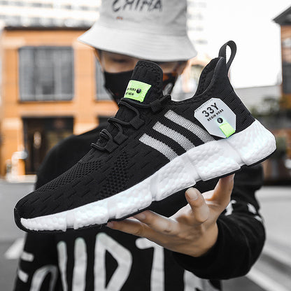 通気性のある軽量ニットメッシュランニングシューズ メンズカジュアルスニーカー