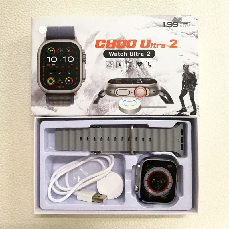 スマートウォッチ T800U ワイヤレス充電器 (オレンジ) – スタイルとテクノロジーを手首に！