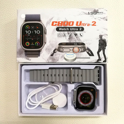 スマートウォッチ T800U ワイヤレス充電器 (オレンジ) – スタイルとテクノロジーを手首に！