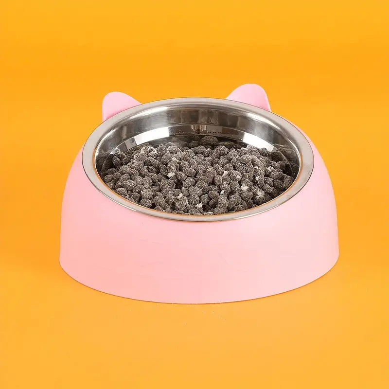 ステンレススチール製猫ボウル犬ボウル猫首保護ボウル斜め取り外し可能透明給水ボウルペット用品国境を越えた