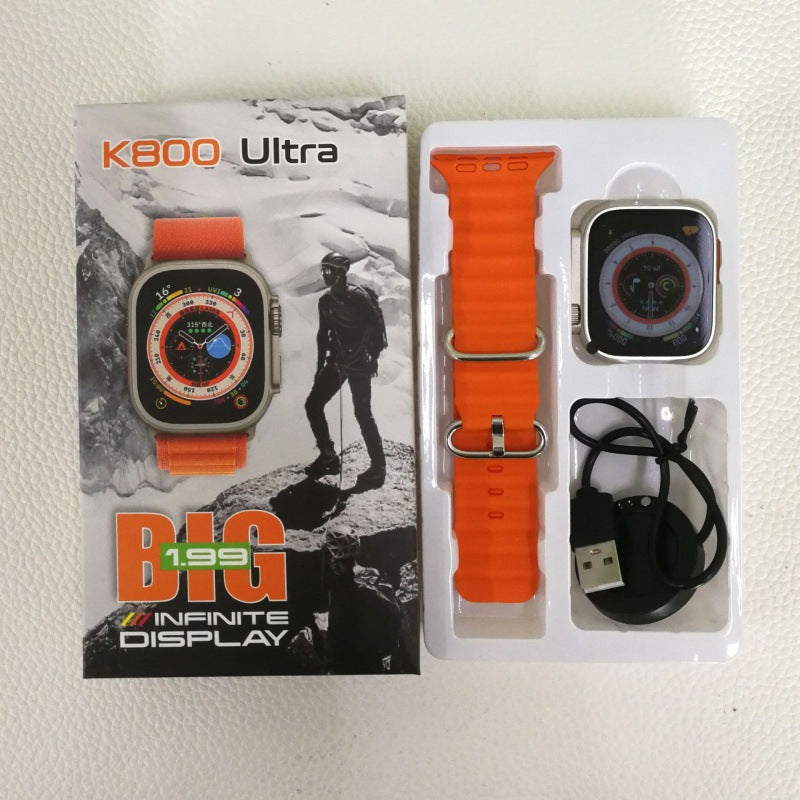 スマートウォッチ T800U ワイヤレス充電器 (オレンジ) – スタイルとテクノロジーを手首に！