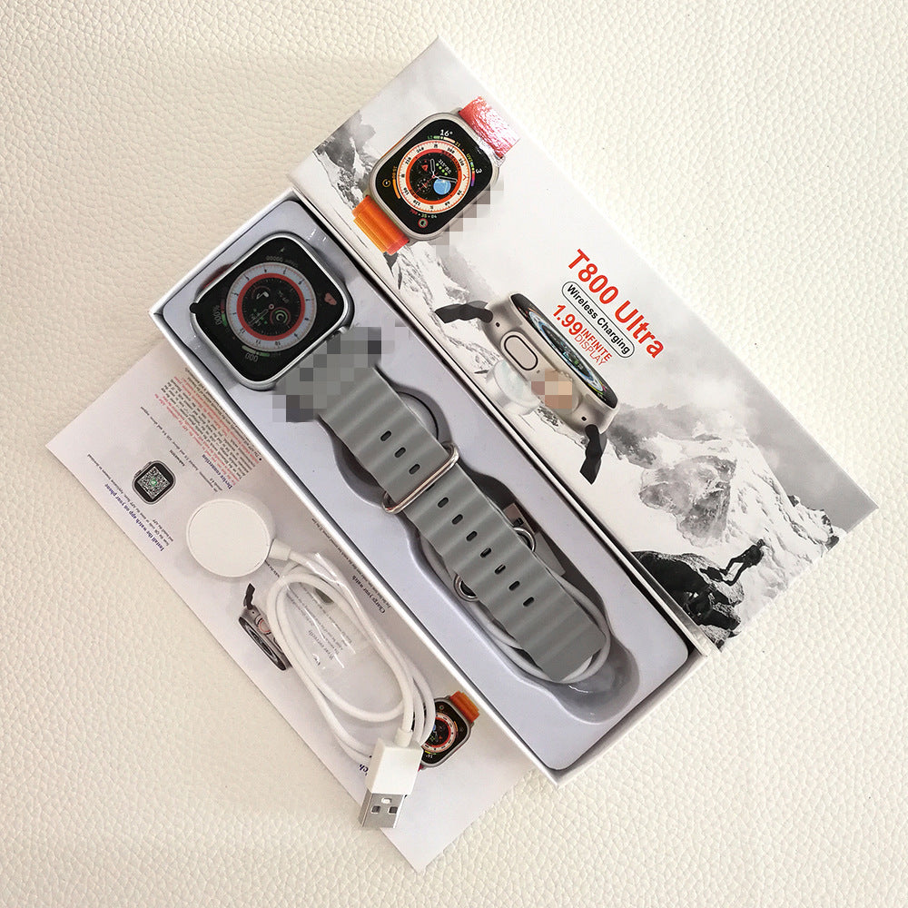 スマートウォッチ T800U ワイヤレス充電器 (オレンジ) – スタイルとテクノロジーを手首に！