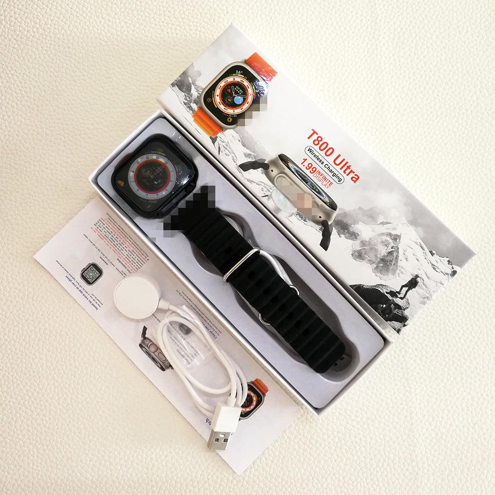 スマートウォッチ T800U ワイヤレス充電器 (オレンジ) – スタイルとテクノロジーを手首に！