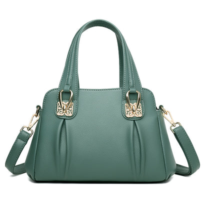 バッグ 新作 中高年女性 カジュアル ソフトレザー 大容量 メッセンジャーバッグ ファッション トレンド ハンドバッグ レディースバッグ