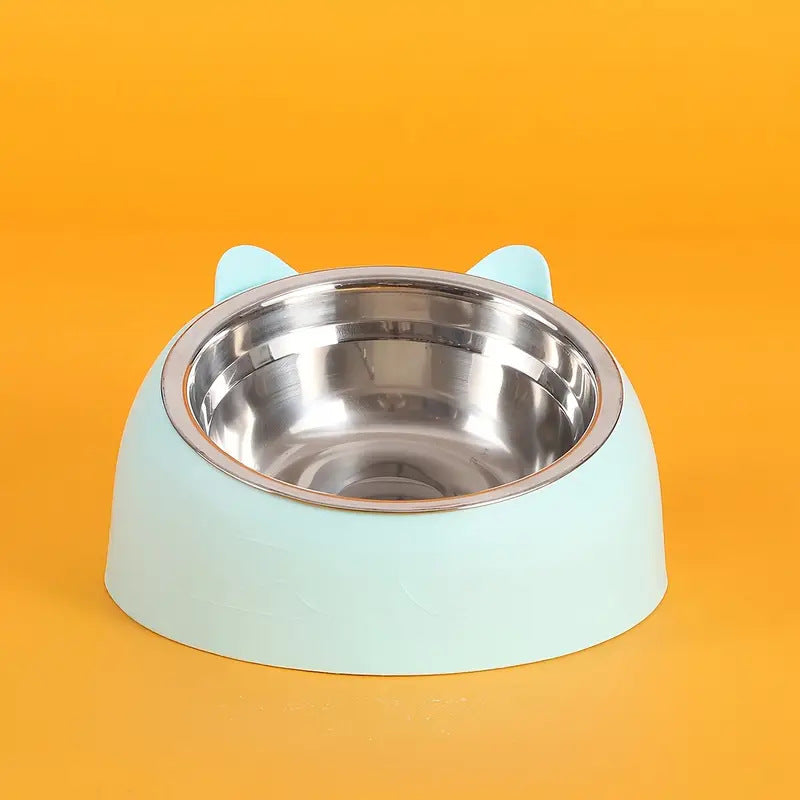 ステンレススチール製猫ボウル犬ボウル猫首保護ボウル斜め取り外し可能透明給水ボウルペット用品国境を越えた
