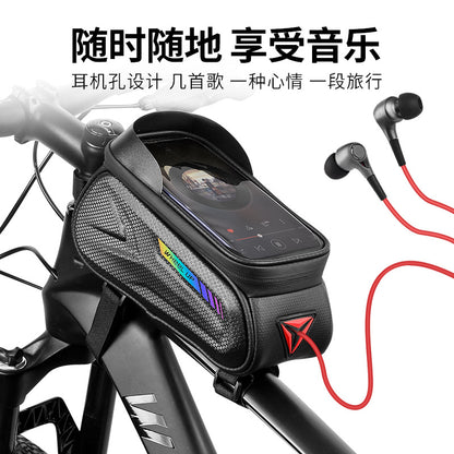 ハードシェル自転車バッグトップチューブバッグフロントビームバッグ携帯電話バッグマウンテンロードバイクライディング機器アクセサリー自転車バッグ