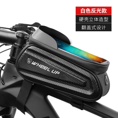 ハードシェル自転車バッグトップチューブバッグフロントビームバッグ携帯電話バッグマウンテンロードバイクライディング機器アクセサリー自転車バッグ