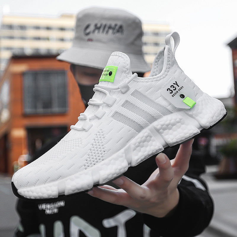 通気性のある軽量ニットメッシュランニングシューズ メンズカジュアルスニーカー