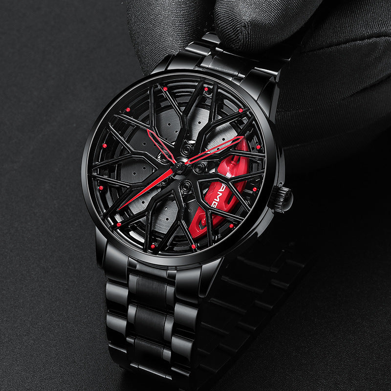SVJドロップシッピングメンズ腕時計ハイエンド本物ホイールウォッチ立体中空C63鍛造メンズ腕時計クォーツ時計