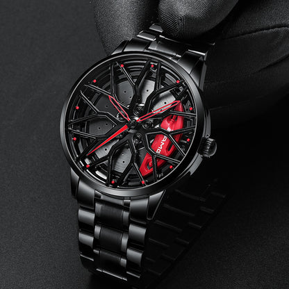 SVJドロップシッピングメンズ腕時計ハイエンド本物ホイールウォッチ立体中空C63鍛造メンズ腕時計クォーツ時計