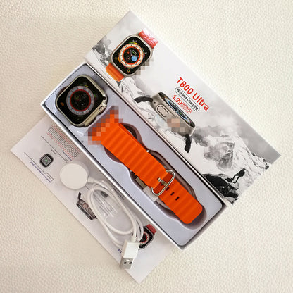 スマートウォッチ T800U ワイヤレス充電器 (オレンジ) – スタイルとテクノロジーを手首に！