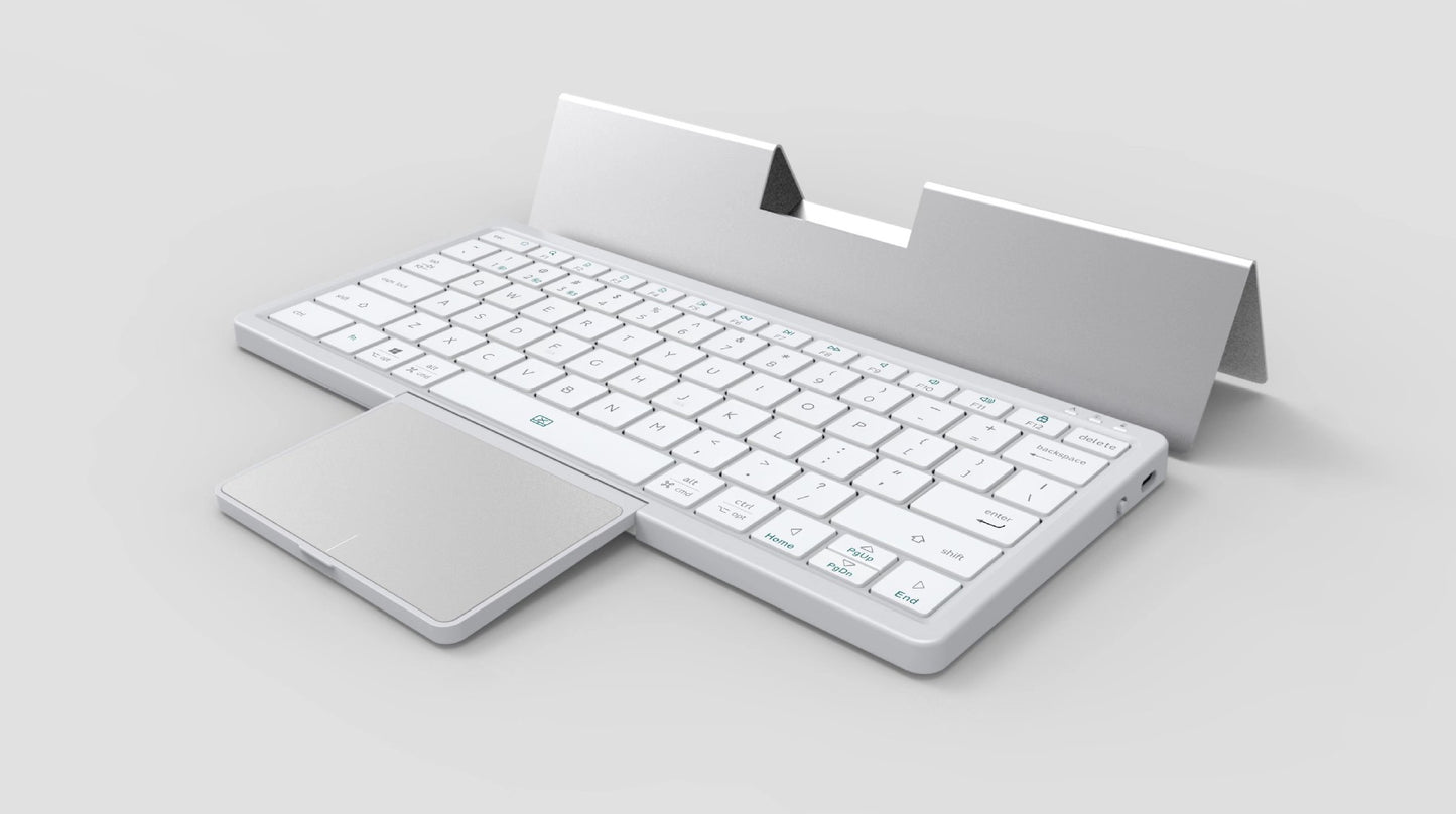 新着ワイヤレス Bluetooth キーボード タブレット 電話 コンピューター PU レザー 隠しタッチパッド ポータブル