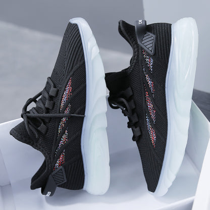 通気性メッシュスニーカー レディース 夏 新作 韓国風 カジュアルランニングシューズ 小さめホワイト 快適