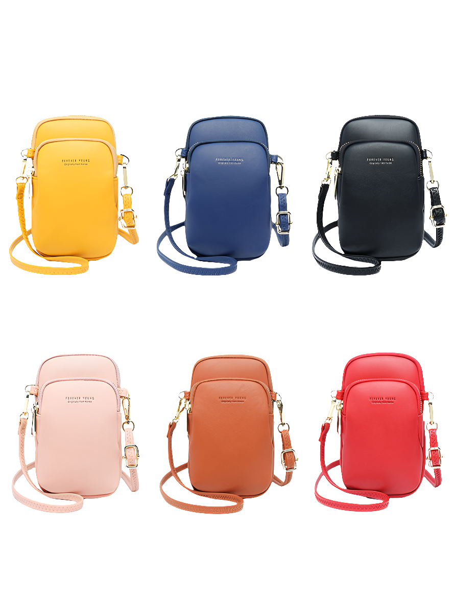 新しい永遠の若い女性の携帯電話バッグ韓国版無地ショルダーバッグファッションシンプルな斜めパッケージ